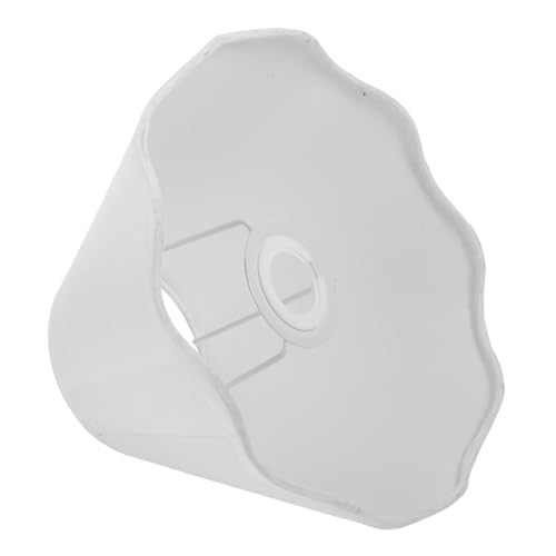 COLLBATH Wellenrand Stofflampenschirm für Tischlampe Weiß Weicher Lichtschutz Robuster Lampenschirm für Schlafzimmer und Wohnzimmer von COLLBATH