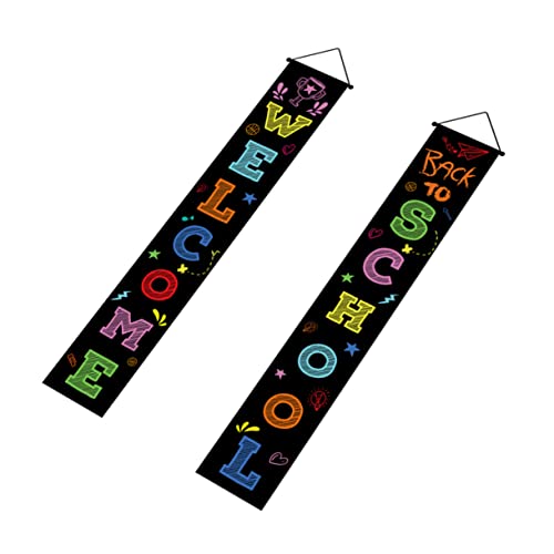 COLLBATH Willkommensbanner Türcouplet für Schulanfang Wetterfestes Türschild mit Welcome Back To School Langlebige Deko für Klassenzimmer Innen und Außenbereich Wiederverwendbar COLLBATH Willkommensbanner Türcouplet für Schulanfang Wetterfestes Türschild mit Welcome Back To School Langlebige Deko für Klassenzimmer Innen und Außenbereich Wiederverwendbar von COLLBATH