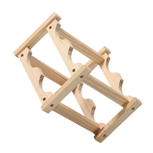 COLLBATH Wine Display Rack aus Holz Platzsparender Weinflaschenhalter für Flaschen Weinregal für Zuhause Büro Bar Praktisches Weinaufbewahrungsständer Naturfarbig von COLLBATH