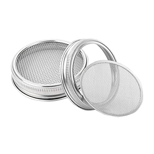 COLLBATH 2 Stk Keimglas normale Glasdeckel Bohnen wachsen Deckel Sieb Glasflaschen sprießende Deckel sprießen kann Metall Einmachglas Gurkenglas Mesh-Abdeckung Dosendeckel von COLLBATH