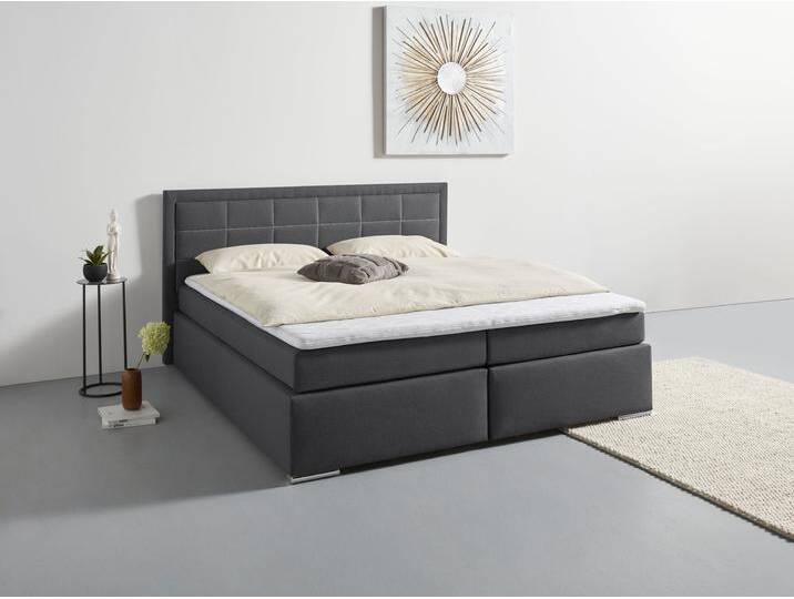 Boxbett COLLECTION AB  Athena , OTTOs Choice, Topseller wahlweise mit Bettkasten , grau (anthrazit), B:193cm L:206cm, Komplettbetten, Boxspringbett, inkl. Topper bei Ausführung mit Matratze, in Härtegraden H2, H3, H4, Topseller von COLLECTION-AB