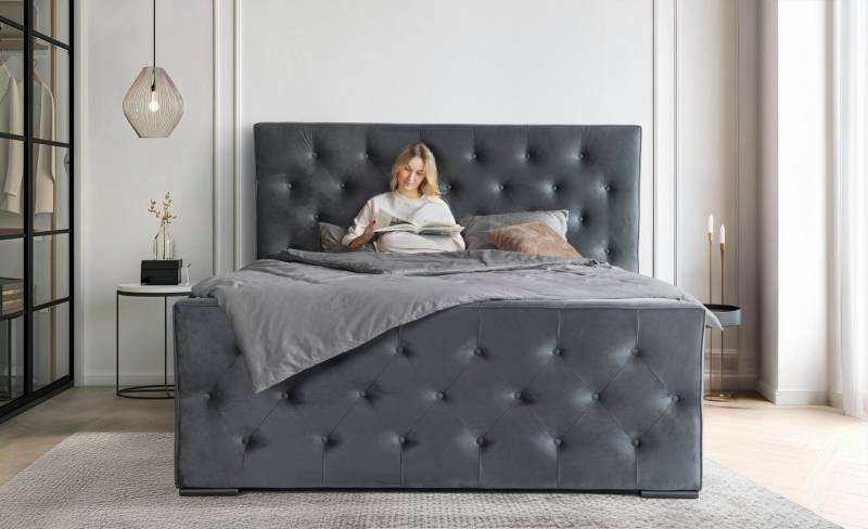 COLLECTION AB Boxspringbett Florence inkl. Kingsize (28 cm) Matratze (H3) mit integriertem Topper, inkl. Bettkasten, erhältlich in der Breite 180 cm von COLLECTION AB