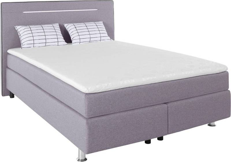 COLLECTION AB Boxspringbett London, inklusive Topper und Kissen, mit LED-Beleuchtung, Boxspringbett erhältlich in 90cmx200cm, 140cmx200cm & 180cmx200cm von COLLECTION AB