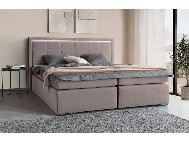 COLLECTION AB Boxspringbett 30 Jahre Jubiläums-Modell Athena, in H2,H3 & H4, beige, mit LED-Beleuchtung im Kopfteil, Bonnell-Federkernmatratze , H2 COLLECTION AB Boxspringbett 30 Jahre Jubiläums-Modell Athena, in H2,H3 & H4, beige, mit LED-Beleuchtung im Kopfteil, Bonnell-Federkernmatratze , H2 von COLLECTION-AB