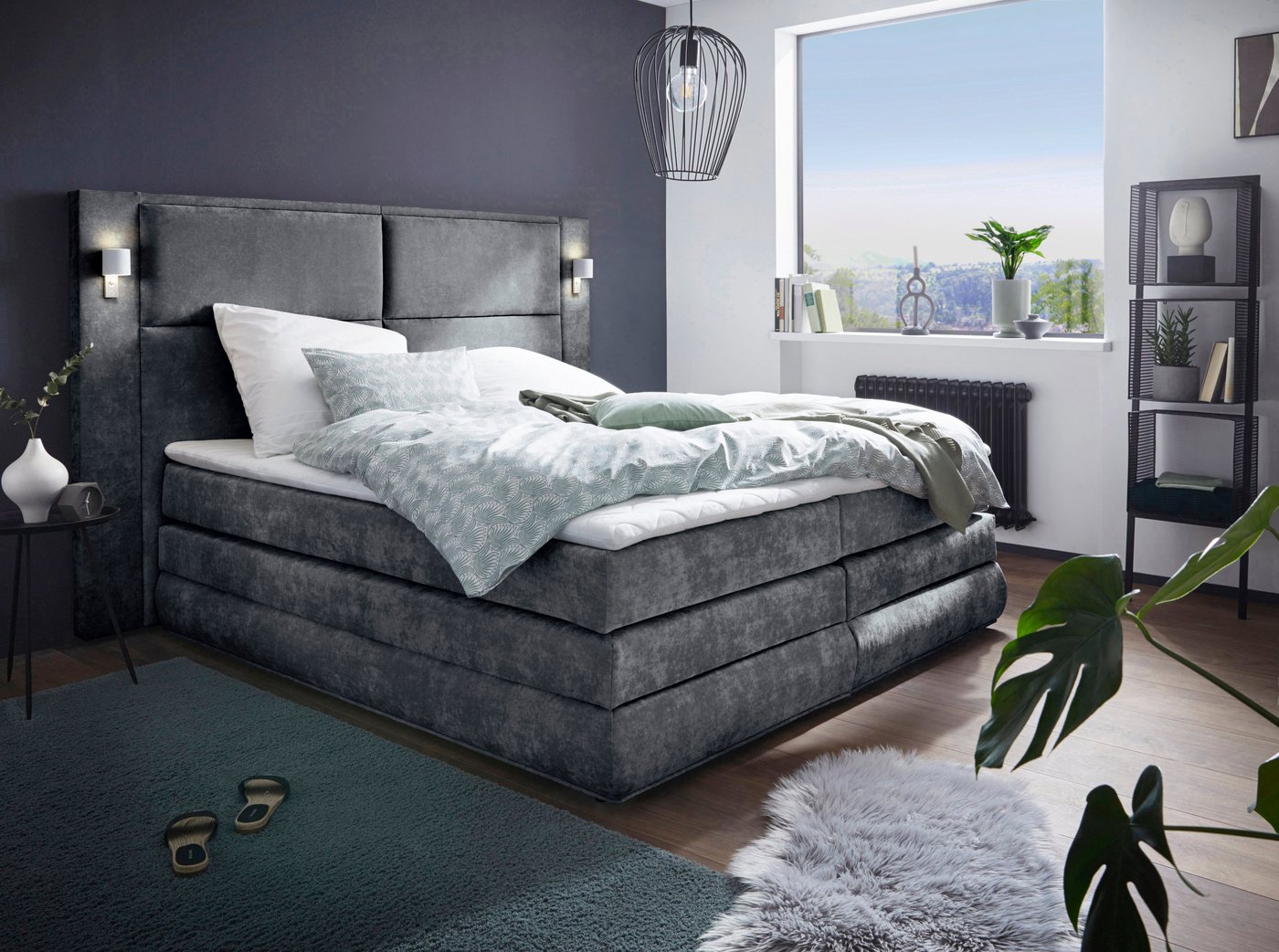 COLLECTION AB Boxspringbett Copenhagen, inklusive Bettkasten, Topper, wahlweise mit LED-Beleuchtung von COLLECTION AB