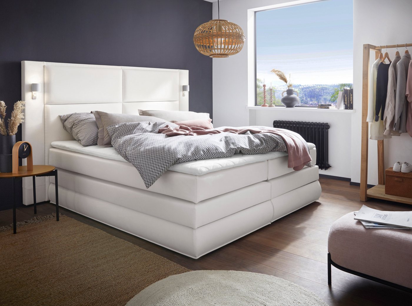 COLLECTION AB Boxspringbett Copenhagen, inklusive Bettkasten, Topper, wahlweise mit LED-Beleuchtung von COLLECTION AB