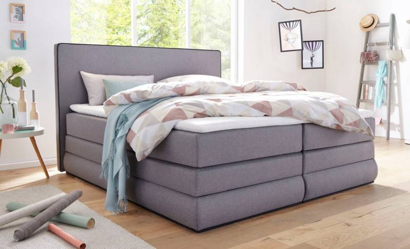 COLLECTION AB Boxspringbett Ninoni mit Kaltschaummatratze, inkl. Bettkasten, Topper und wahlweise mit LED-Beleuchtung von COLLECTION AB