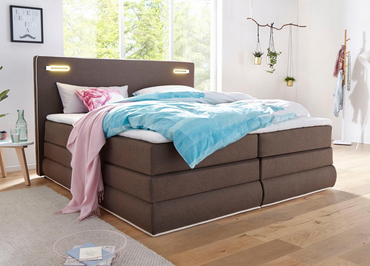 COLLECTION AB Boxspringbett Rubona, inkl. Bettkasten, LED-Beleuchtung und Topper von COLLECTION AB