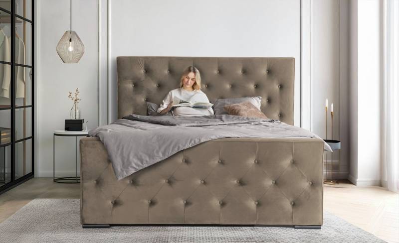COLLECTION AB Boxspringbett Florence inkl. Kingsize (28 cm) Matratze (H3) mit integriertem Topper, inkl. Bettkasten, erhältlich in der Breite 180 cm von COLLECTION AB