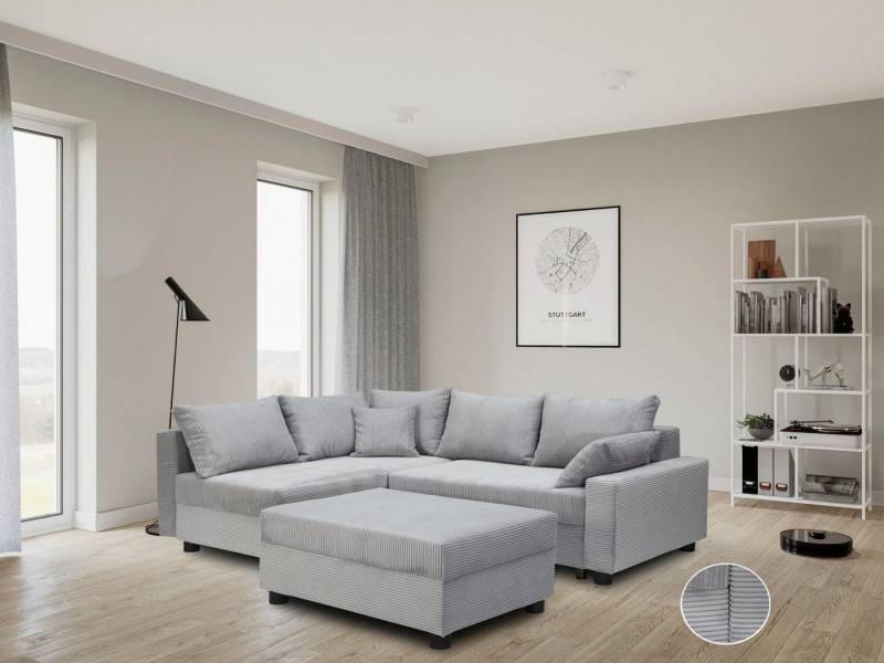 COLLECTION AB Ecksofa Parma L-Form, mit Schlaffunktion und Bettkasten, inklusive Kissen, Bonellfederkern von COLLECTION AB