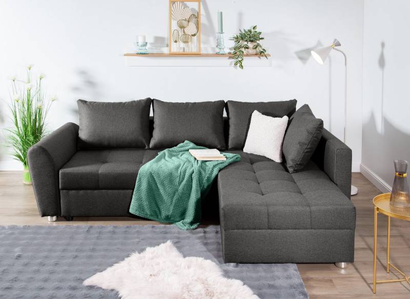COLLECTION AB Ecksofa Jana L-Form, inkl. Bettfunktion,Bettkasten und Bonnelfederkern von COLLECTION AB