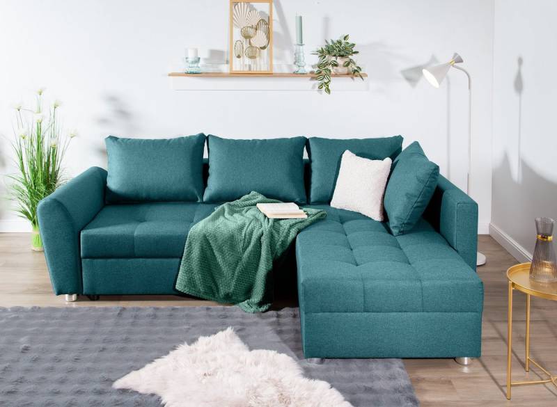 COLLECTION AB Ecksofa Jana L-Form, inkl. Bettfunktion,Bettkasten und Bonnelfederkern von COLLECTION AB