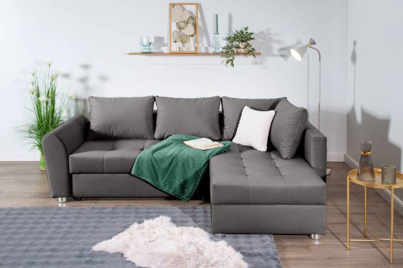COLLECTION AB Ecksofa Jana L-Form, inkl. Bettfunktion,Bettkasten und Bonnelfederkern von COLLECTION AB