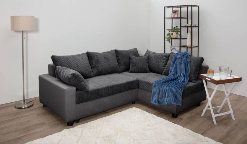 COLLECTION AB Ecksofa Parma L-Form, mit Schlaffunktion und Bettkasten, inklusive Kissen, Bonellfederkern von COLLECTION AB