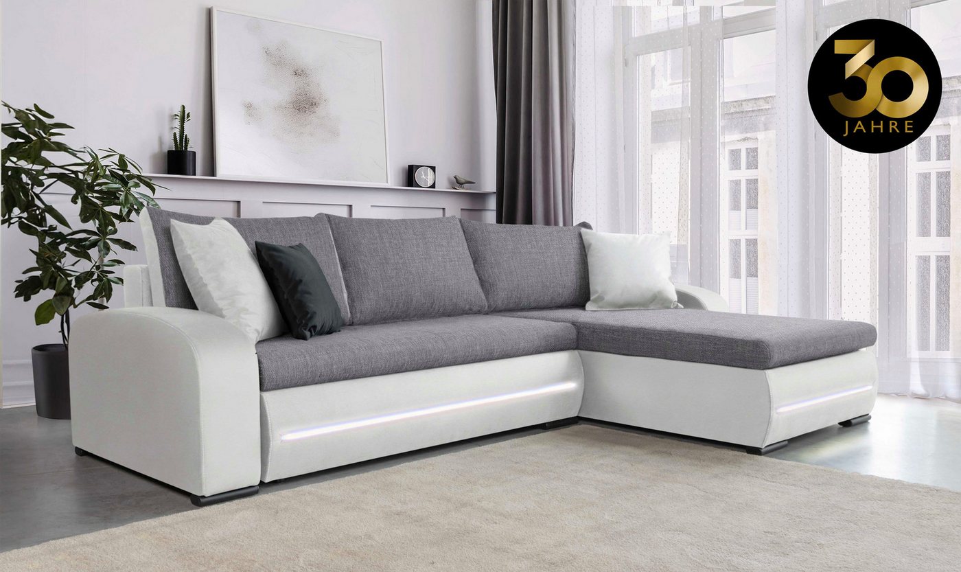 COLLECTION AB Ecksofa 30 Jahre Jubiläums-Modell Wind, inkl. Schlaffunktion und Bettkasten, frei im Raum stellbar von COLLECTION AB