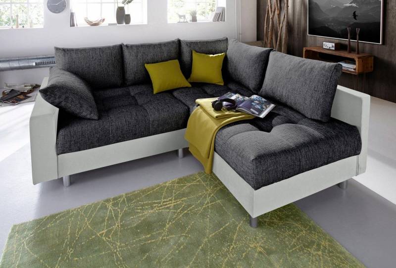 COLLECTION AB Ecksofa Antonia L-Form, mit Federkern und zusätzlichem Hocker von COLLECTION AB