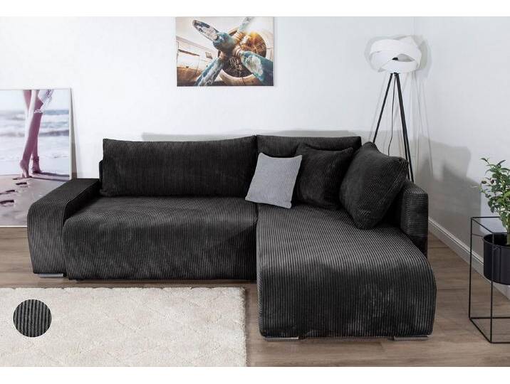 COLLECTION AB Ecksofa Ecksofa, Schlaffunktion,Bonnelfederkern,Rückenkissen, grau, anthrazit von COLLECTION-AB