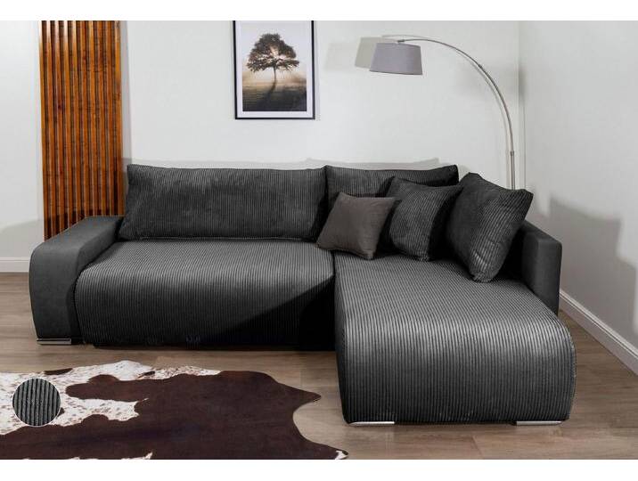 COLLECTION AB Ecksofa Ecksofa, Schlaffunktion,Bonnelfederkern,Rückenkissen, grau von COLLECTION-AB