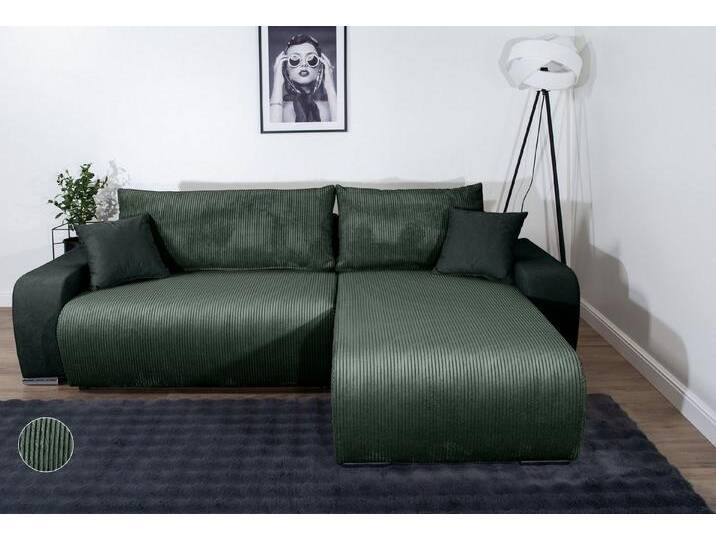COLLECTION AB Ecksofa Pia, L-Form, Breite 237 cm, mit Schlaffunktion, inkl. Bettfunktion und Bettkasten, grün von COLLECTION-AB