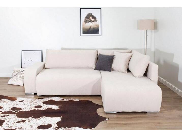 COLLECTION AB Ecksofa Ecksofa, Schlaffunktion,Bonnelfederkern,Rückenkissen, silberfarben, silber von COLLECTION-AB