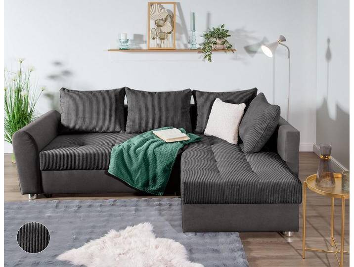COLLECTION AB Ecksofa JANA L-Form, inkl. Bettfunktion,Bettkasten und Bonnelfederkern von COLLECTION-AB