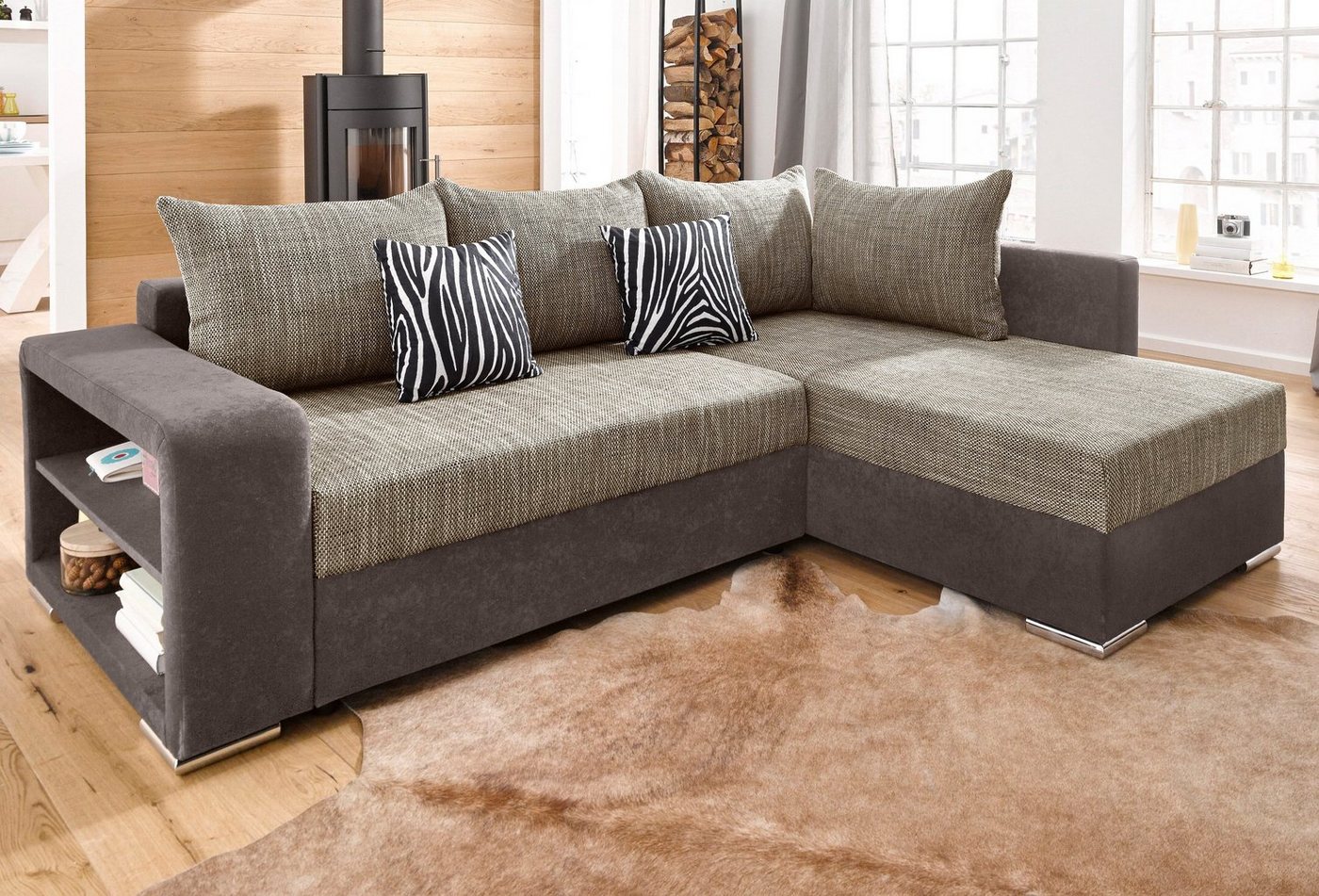 COLLECTION AB Ecksofa John L-Form, mit Bettfunktion, wahlweise mit Federkern von COLLECTION AB