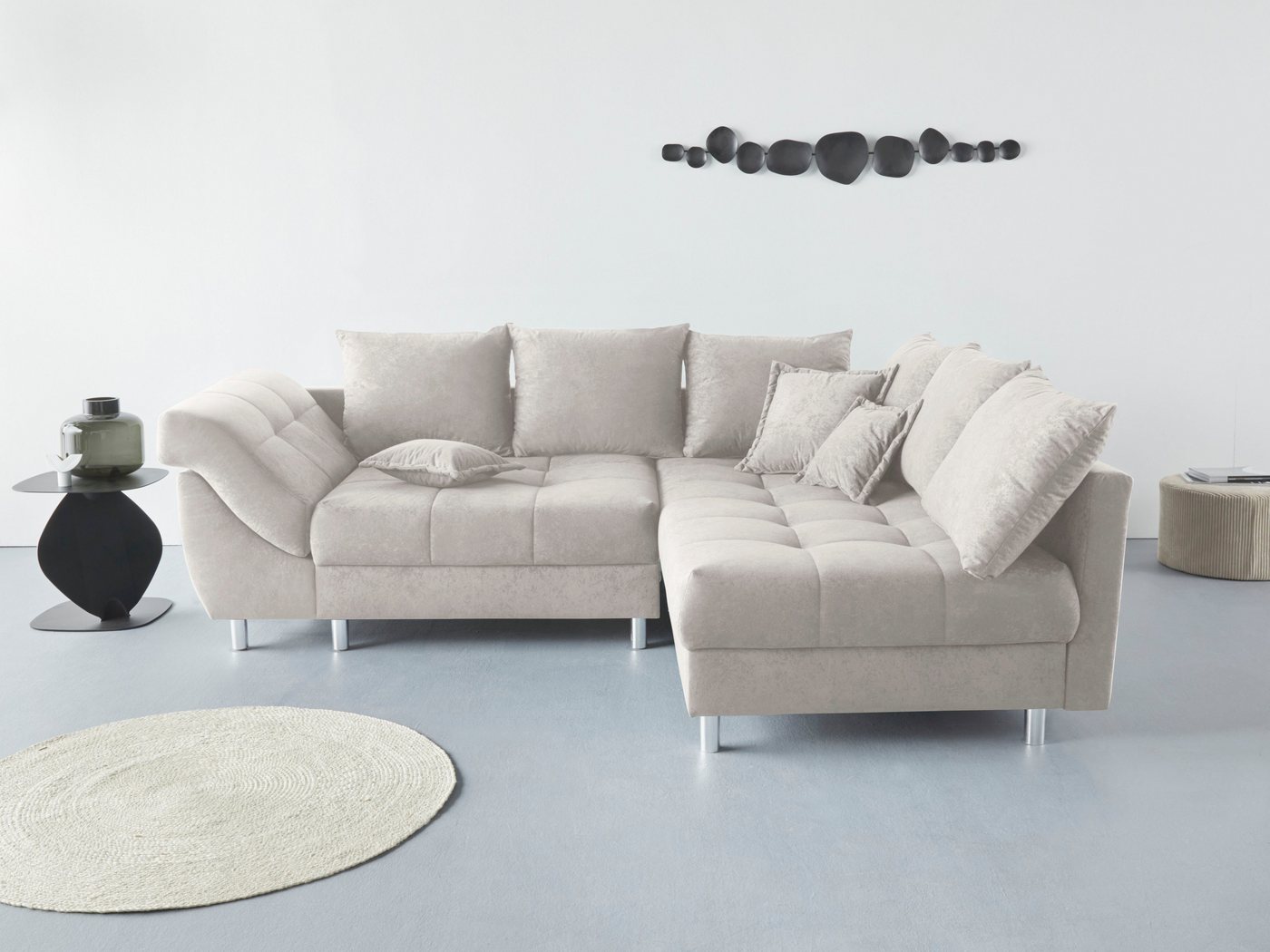 COLLECTION AB Ecksofa Joseli, inklusive Federkern, Recamiere links oder rechts montierbar von COLLECTION AB