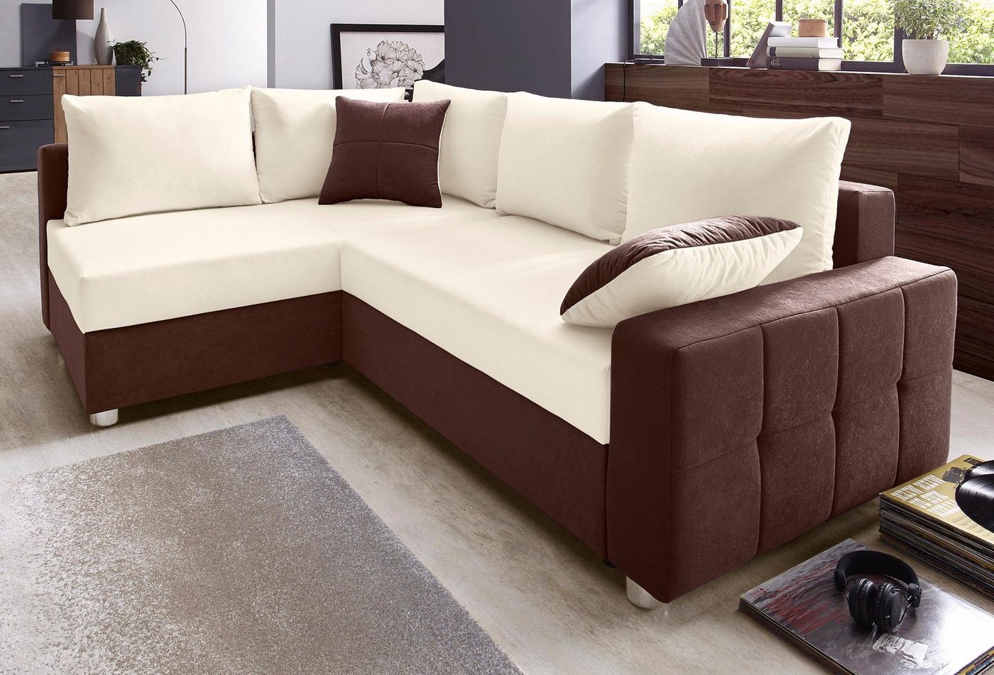 COLLECTION AB Ecksofa Parma, mit Bettfunktion und Federkern von COLLECTION AB