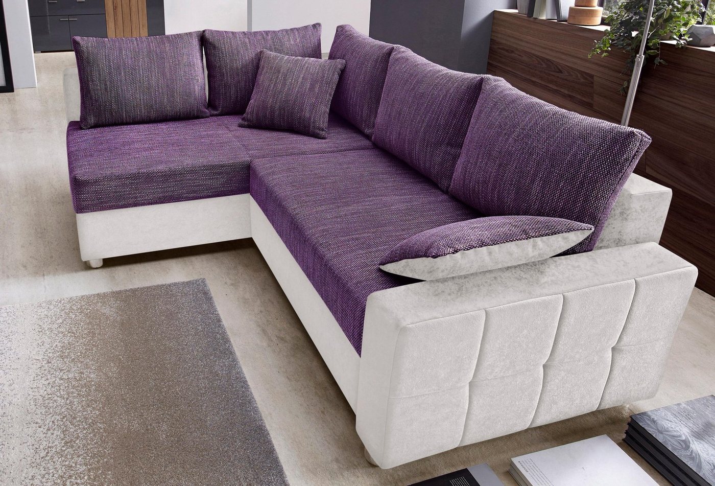 COLLECTION AB Ecksofa Parma, mit Bettfunktion und Federkern von COLLECTION AB