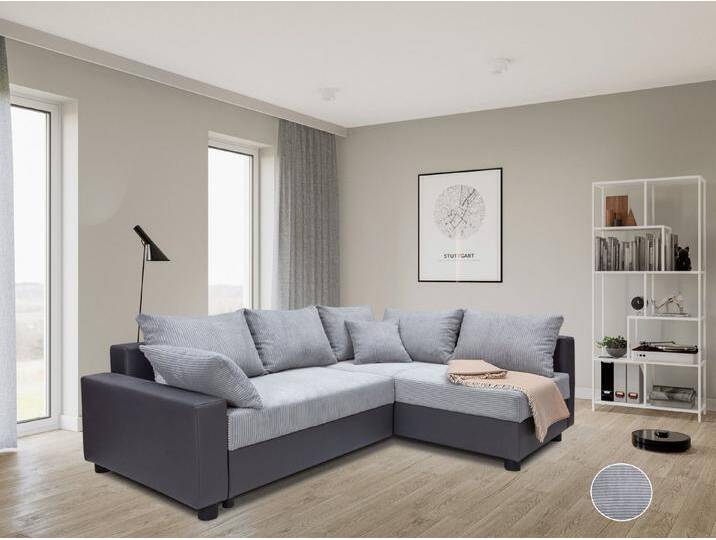COLLECTION AB Ecksofa Parma L-Form, mit Schlaffunktion und Bettkasten, inklusive Kissen, Bonellfederkern, grau COLLECTION AB Ecksofa Parma L-Form, mit Schlaffunktion und Bettkasten, inklusive Kissen, Bonellfederkern, grau von COLLECTION-AB