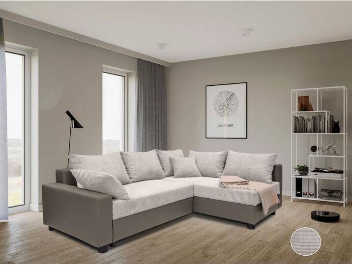 COLLECTION AB Ecksofa Parma L-Form, mit Schlaffunktion und Bettkasten, inklusive Kissen, Bonellfederkern von COLLECTION-AB