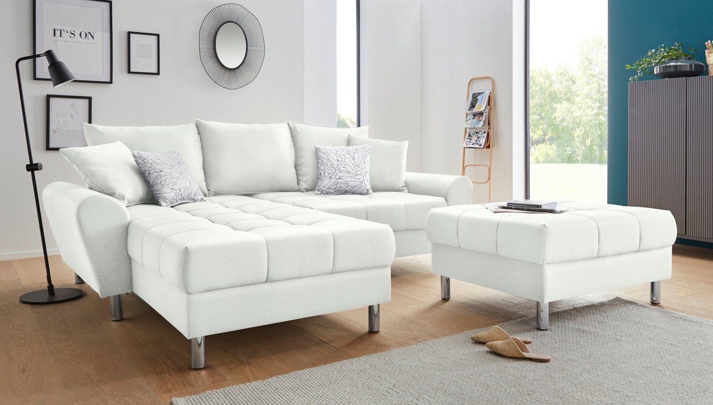 COLLECTION AB Ecksofa Rada, inklusive Hocker, Bettfunktion und Federkern von COLLECTION AB