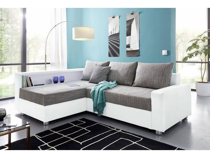 COLLECTION AB Ecksofa Relax L-Form, inklusive Bettfunktion, Federkern, grau weiß, mit Bettfunktion COLLECTION AB Ecksofa Relax L-Form, inklusive Bettfunktion, Federkern, grau weiß, mit Bettfunktion von COLLECTION-AB