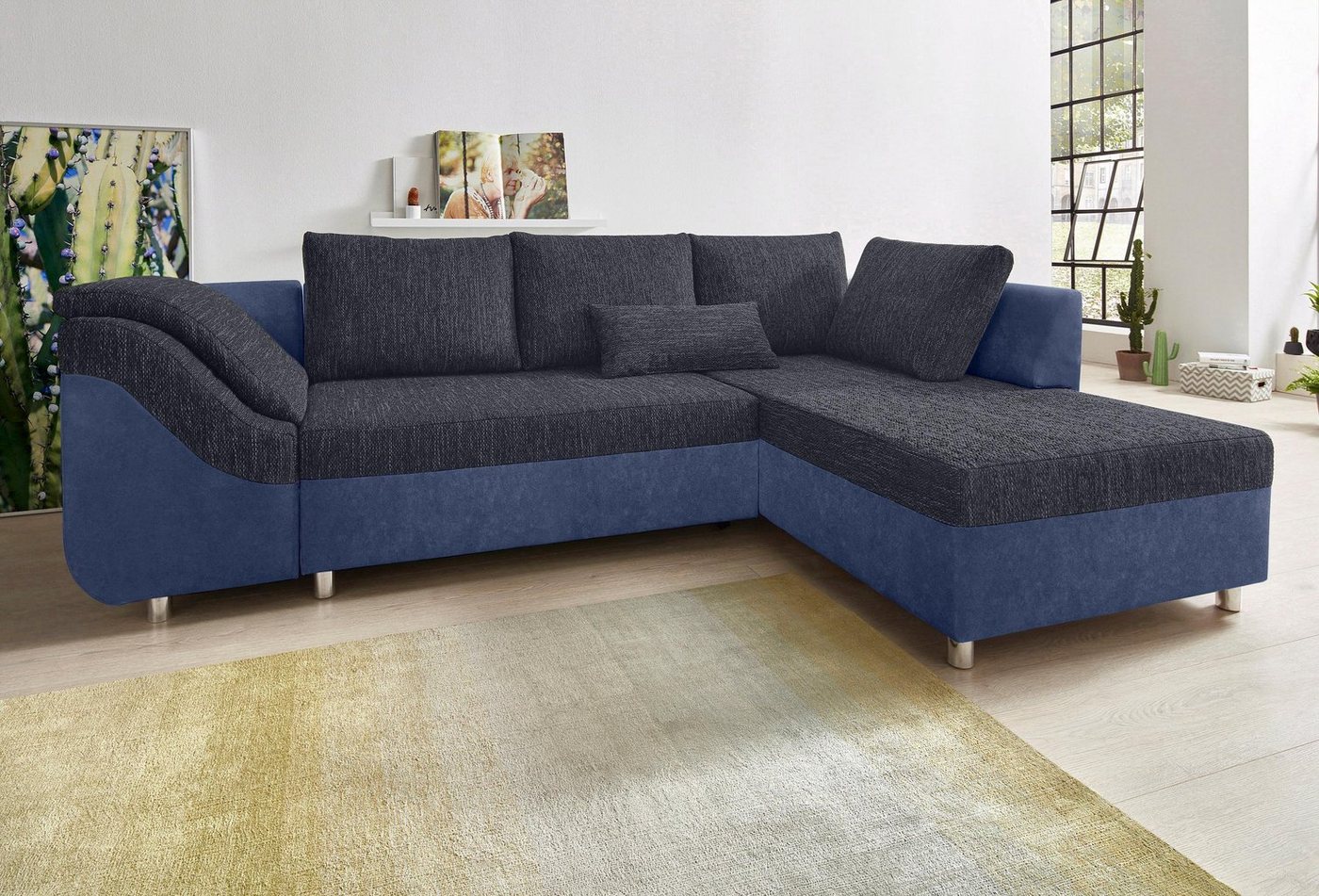 COLLECTION AB Ecksofa Sally L-Form, mit und ohne Bettfunktion, inklusive loser Rücken- und Zierkissen von COLLECTION AB