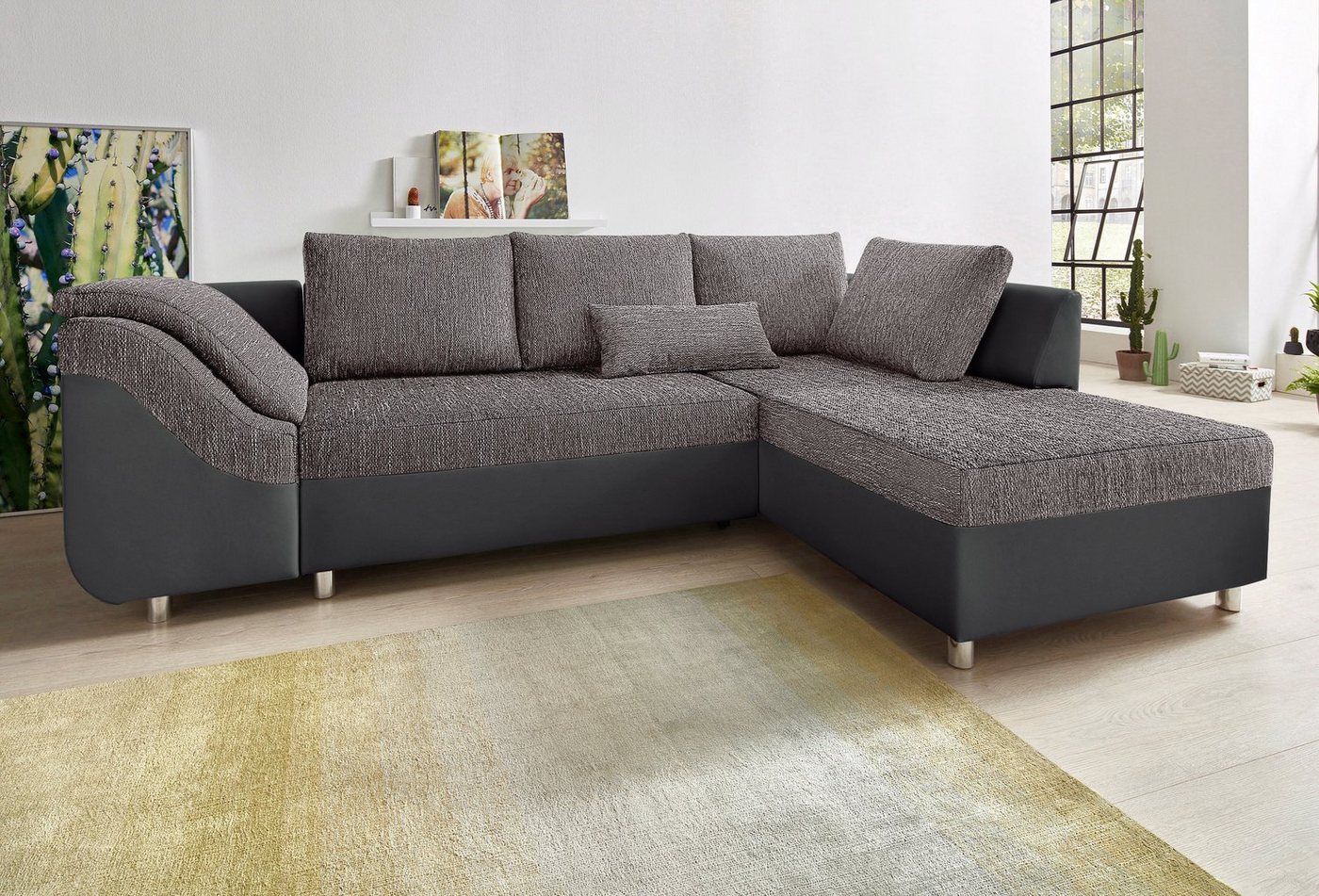 COLLECTION AB Ecksofa Sally, mit und ohne Bettfunktion, inklusive loser Rücken- und Zierkissen von COLLECTION AB