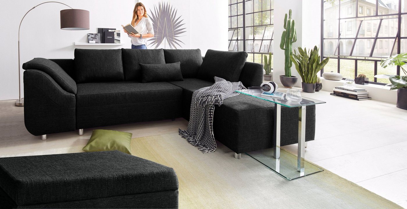 COLLECTION AB Ecksofa Sally, mit und ohne Bettfunktion, inklusive loser Rücken- und Zierkissen von COLLECTION AB