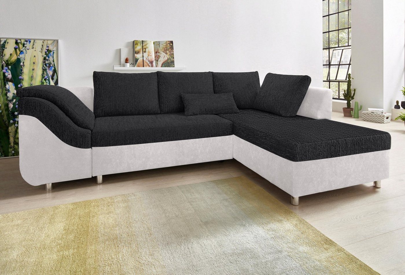 COLLECTION AB Ecksofa Sally, mit und ohne Bettfunktion, inklusive loser Rücken- und Zierkissen von COLLECTION AB