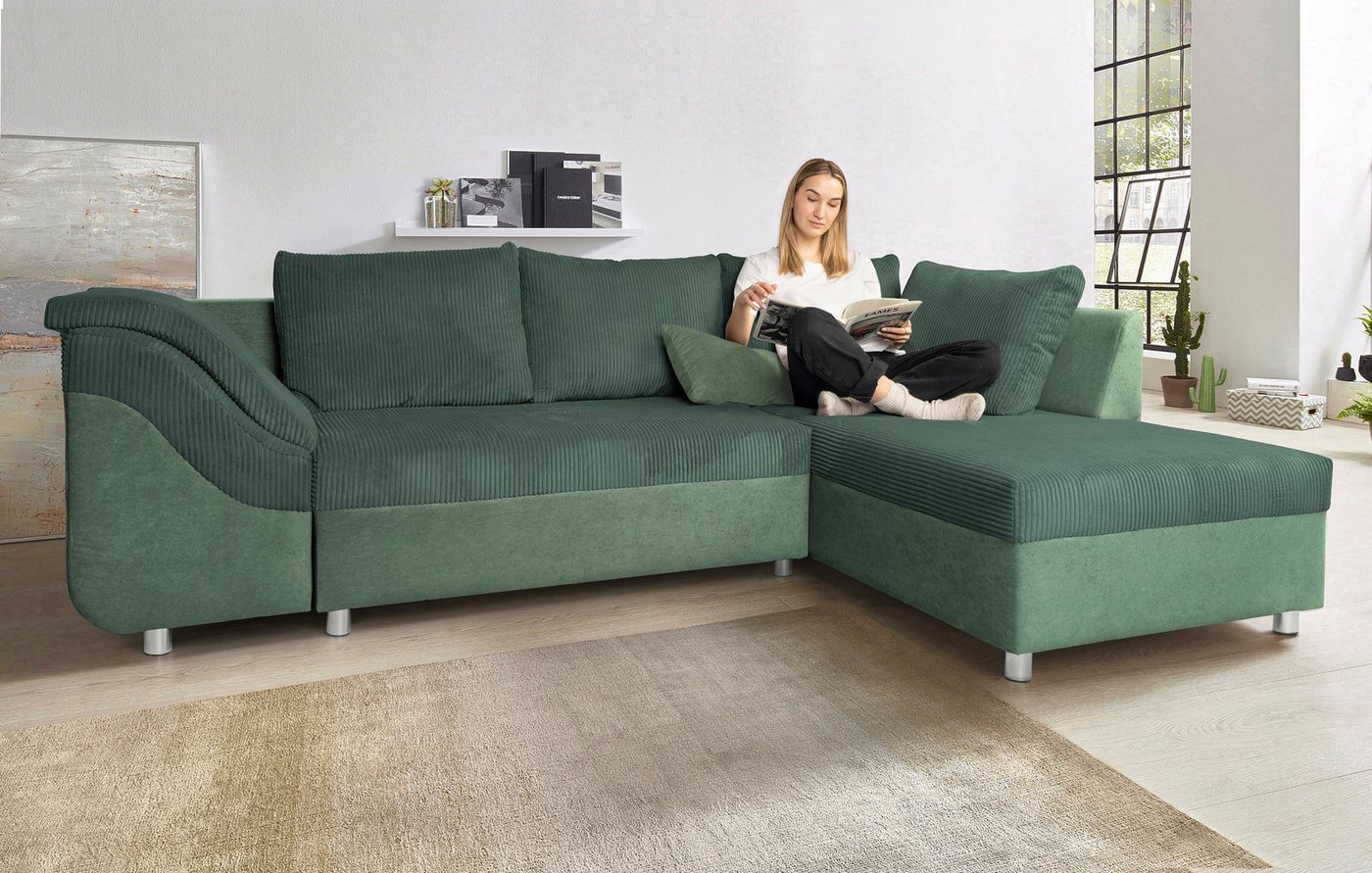 COLLECTION AB Ecksofa Sally, mit und ohne Bettfunktion, inklusive loser Rücken- und Zierkissen von COLLECTION AB