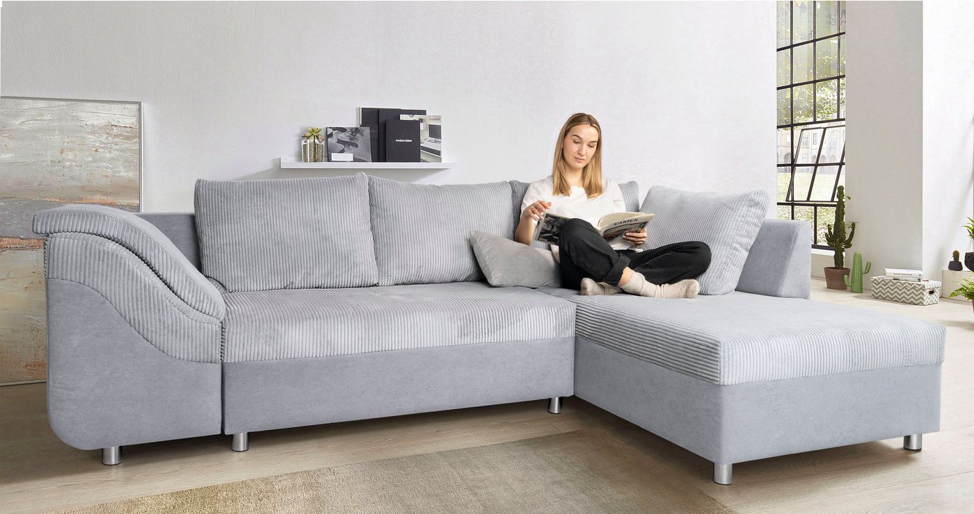 COLLECTION AB Ecksofa Sally, mit und ohne Bettfunktion, inklusive loser Rücken- und Zierkissen von COLLECTION AB