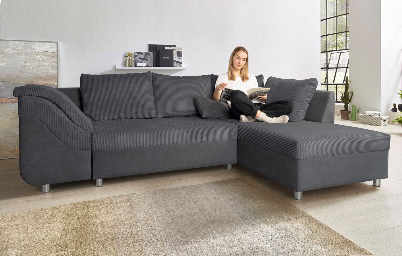 COLLECTION AB Ecksofa Sally, mit und ohne Bettfunktion, inklusive loser Rücken- und Zierkissen von COLLECTION AB