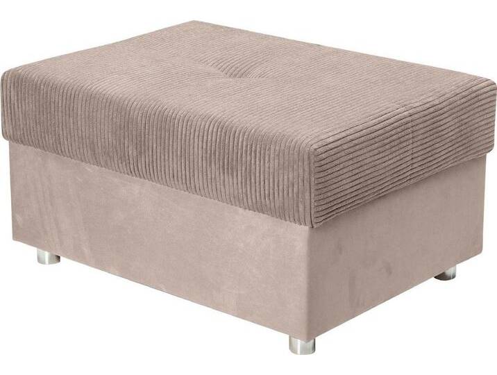 COLLECTION AB Hocker Italia, Inklusive komfortablen Federkerns, in Cord-Samt Mix, beige von COLLECTION-AB