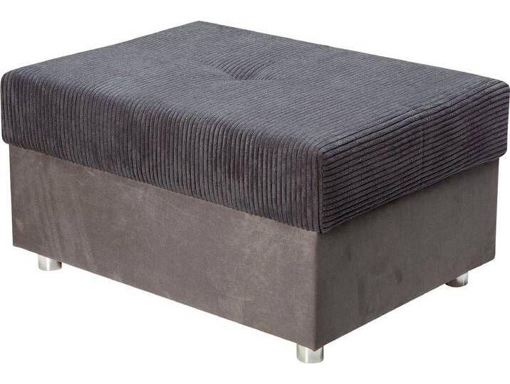 COLLECTION AB Hocker Italia, Inklusive komfortablen Federkerns, in Cord-Samt Mix, grau COLLECTION AB Hocker Italia, Inklusive komfortablen Federkerns, in Cord-Samt Mix, grau von COLLECTION-AB