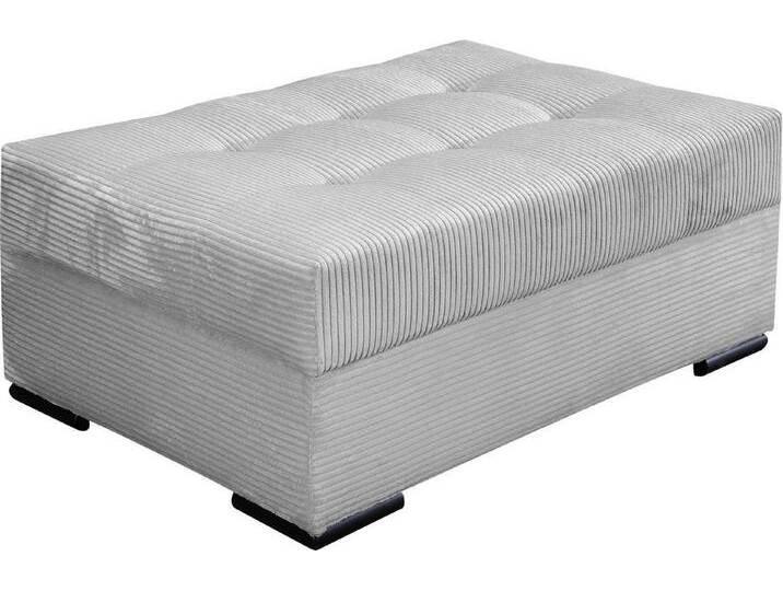 COLLECTION AB Hocker Josy, Frei im Raum stellbar,komfortabler Federkern, Individuell kombinierbar, grau silberfarben, Hellgrau von COLLECTION-AB