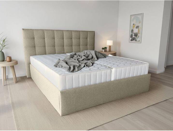 COLLECTION AB Polsterbett Classic erhältlich in der Breite 180x200cm, Nur Rahmen, mit Lattenrost oder Komplett-Set inkl. King-Matratze(28cm), beige von COLLECTION-AB