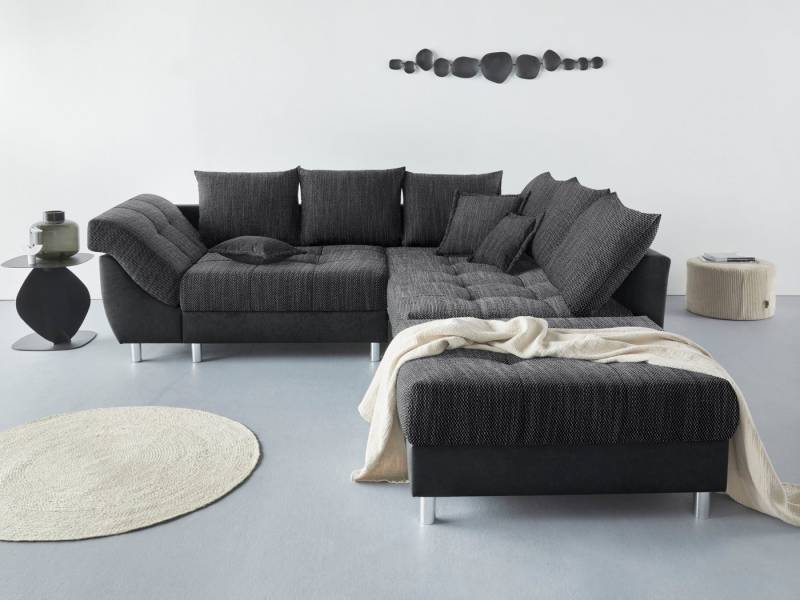 COLLECTION AB Ecksofa (Spar-Set) Innsbruck L-Form und Hocker, Spar-Set, Ecksofa und Hocker, Recamiere links oder rechts montierbar von COLLECTION AB