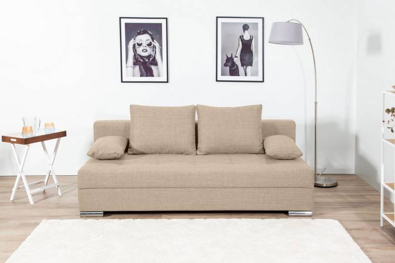 COLLECTION AB Schlafsofa Tania mit Bettfunktion und Bettkasten, komfortabler Sitzkomfort: Federkern-Polsterung, inklusive Rückenkissen von COLLECTION AB