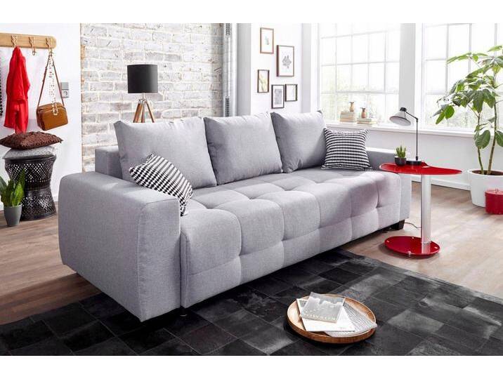 COLLECTION AB Schlafsofa Bella, B: 241 cm, Liegefl. 142x194 cm, mit Bettfunktion, Bettkasten & 2 Zierkissen, Federkern, grau, hellgrau COLLECTION AB Schlafsofa Bella, B: 241 cm, Liegefl. 142x194 cm, mit Bettfunktion, Bettkasten & 2 Zierkissen, Federkern, grau, hellgrau von COLLECTION-AB