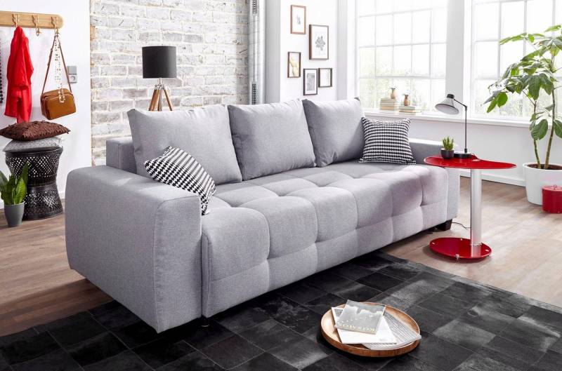 COLLECTION AB Schlafsofa Bella, B: 241 cm, Liegefl. 142x194 cm, mit Bettfunktion, Bettkasten & 2 Zierkissen, Federkern von COLLECTION AB