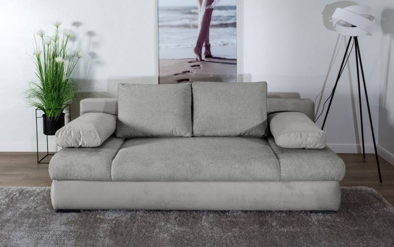 COLLECTION AB Schlafsofa Chicago, B: 200 cm, Liegefl. 146x200 cm, mit Bettfunktion, Bettkasten & 2 Armlehnenkissen, Federkern COLLECTION AB Schlafsofa Chicago, B: 200 cm, Liegefl. 146x200 cm, mit Bettfunktion, Bettkasten & 2 Armlehnenkissen, Federkern von COLLECTION AB