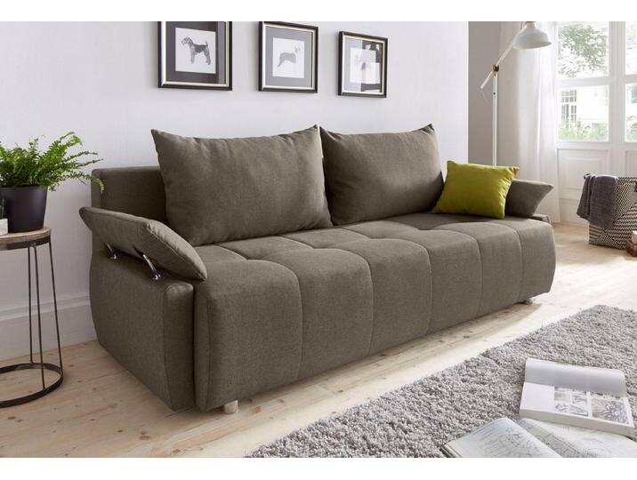 COLLECTION AB Schlafsofa Funtastic, mit Federkern, Bettfunktion, inklusive 2 Rücken- und 1 Zierkissen von COLLECTION-AB